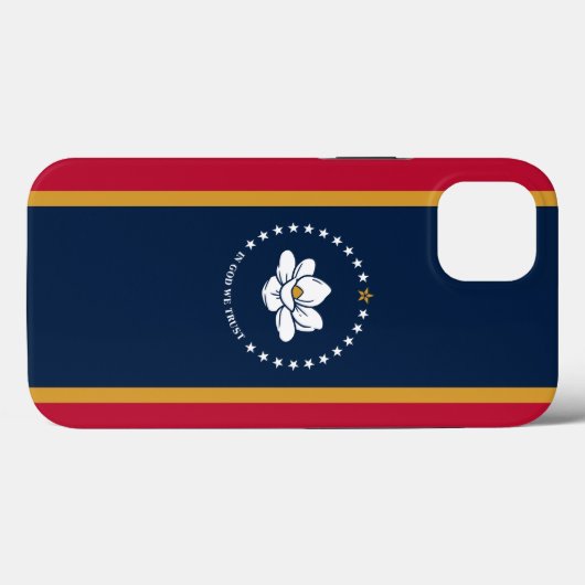 Patriotic Apple Case-Mate, Mississippi flag Case-Mate iPhone Case (Achterkant (horizontaal))