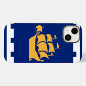 Patriotic Apple Case-Mate, Quebec City flag Case-Mate iPhone Case (Achterkant (horizontaal))