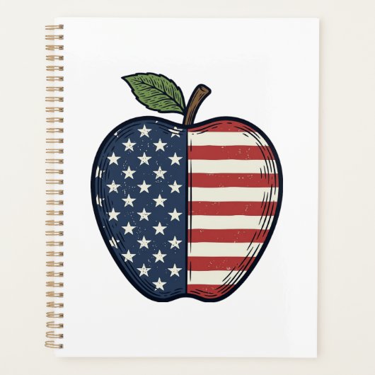 Patriotic Apple Vintage Engraving Vector Design_1 (Devant)