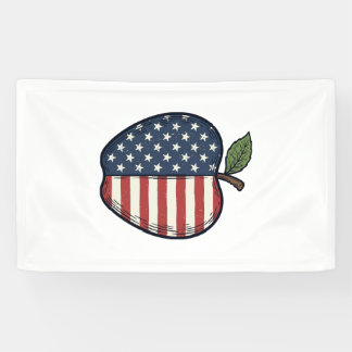 Patriotic Apple Vintage Engraving Vector Design_1 Spandoek