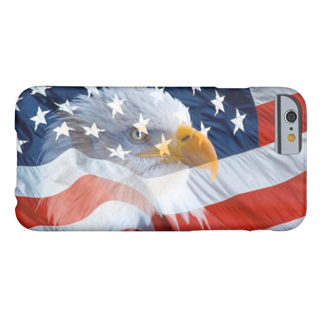 Patriotic Bald Eagle American Flag Case-Mate iPhone Case (Achterkant Horizontaal)