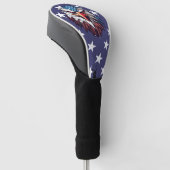 Patriotic Bald Eagle American Flag Golf Driver  Golfheadcover (Schuin)