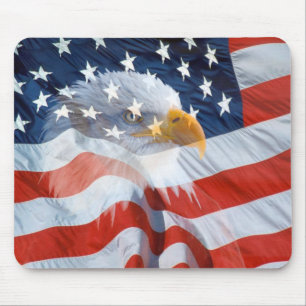 Patriotic Bald Eagle American Flag Muismat