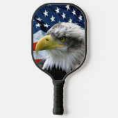 Patriotic Bald Eagle American Flag Pickleball Paddle (Achterkant)