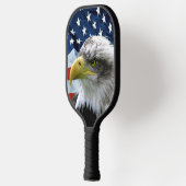 Patriotic Bald Eagle American Flag Pickleball Paddle (Links)