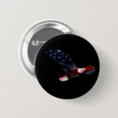 Patriotic Bald Eagle Button (Voorkant /achterkant)