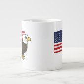 Patriotic Bald Eagle Extra Grote Beker (Voorkant)