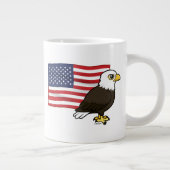 Patriotic Bald Eagle Extra Grote Beker (Rechts)
