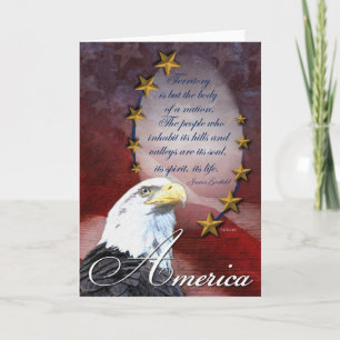 Patriotic Bald Eagle Kaart