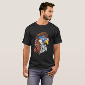 Patriotic Bald Eagle Mullet Verenigde Staten Ameri T-shirt (Voorkant volledig)