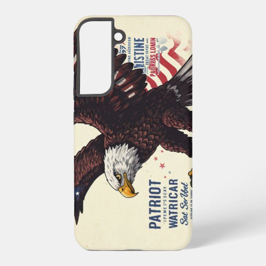 Patriotic Bald Eagle Samsung Galaxy S22 Plus Coque (Verso)