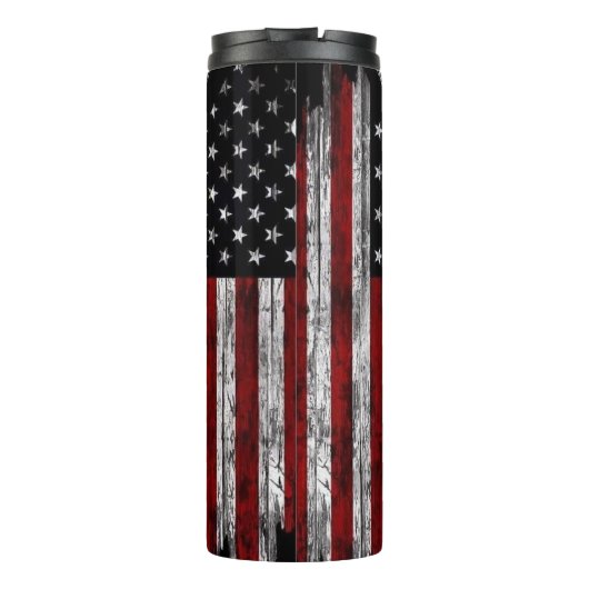 Patriotic Bald Eagle Zipper USA Vlag Thermosbeker (Achterkant)