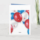 Patriotic Balloons Wenskaart Kaart (Achterkant)