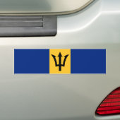 Patriotic Barbados Flag Bumpersticker (Op auto)