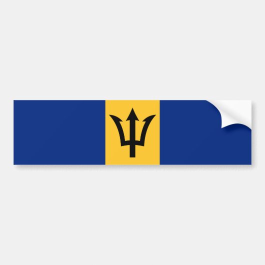 Patriotic Barbados Flag Bumpersticker (Voorkant)