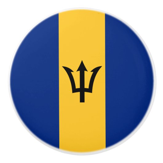 Patriotic Barbados Flag Keramische Knop (Voorkant)