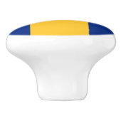 Patriotic Barbados Flag Keramische Knop (Zijkant)