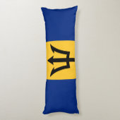 Patriotic Barbados Flag Lichaamskussen (Achterkant (Verticaal))