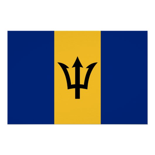 Patriotic Barbados Flag Perfect Poster (Voorkant)