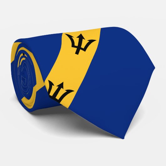 Patriotic Barbados Flag Stropdas (Opgerold)