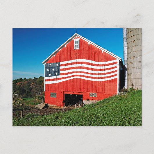 Patriotic Barn Briefkaart (Voorkant)
