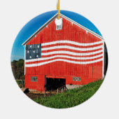 Patriotic Barn Keramisch Ornament (Achterkant)