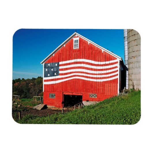Patriotic Barn Magneet (Horizontaal)