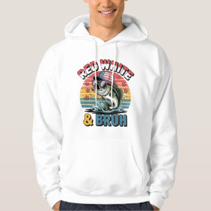 Patriotic Bass Gevist ontwerp Hoodie
