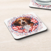 Patriotic Beagle Onderzetter (Linkerzijde)