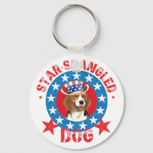 Patriotic Beagle Sleutelhanger