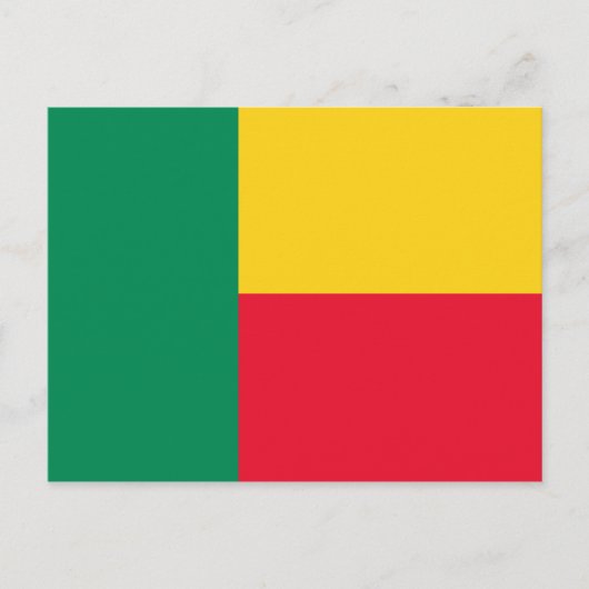 Patriotic Benin Flag Briefkaart (Voorkant)