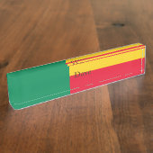 Patriotic Benin Flag Naambordje (Zijkant)