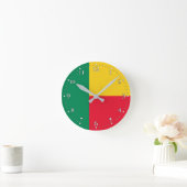 Patriotic Benin Flag Ronde Klok (Huis)