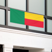 Patriotic Benin Flag Spandoek (Buitenkant Gebouw)