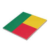 Patriotic Benin Flag Tegeltje (Zijkant)