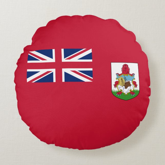 Patriotic Bermuda Flag Rond Kussen (Voorkant)