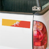 Patriotic Bhutan Flag Bumpersticker (Op Truck)