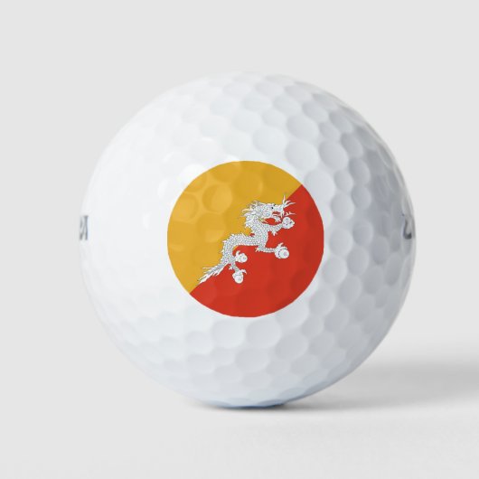 Patriotic Bhutan Flag Golfballen (Voorkant)