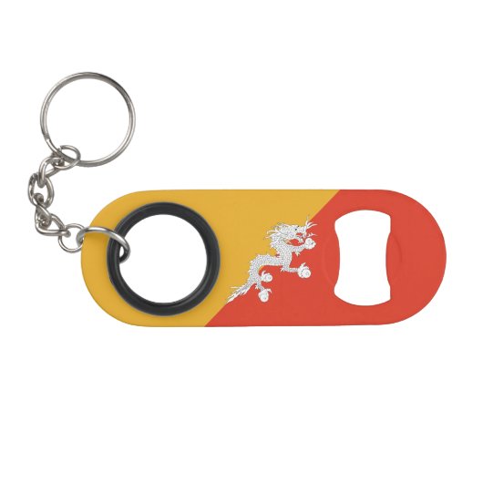 Patriotic Bhutan Flag Mini Flessenopener (Voorkant (Horizontaal))