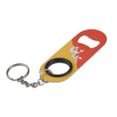 Patriotic Bhutan Flag Mini Flessenopener (Voorkant Gekanteld)