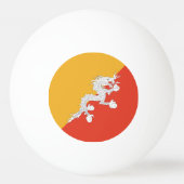 Patriotic Bhutan Flag Pingpongballen (Achterkant)