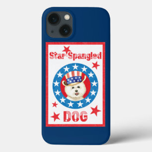 Patriotic Bichon Frise iPhone 13 Hoesje