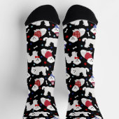 Patriotic Bichon Frise Socks Sokken (Top)