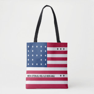 Patriotic Bikini Atoll Flag Canvas tas