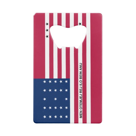 Patriotic Bikini Atoll Flag Kredietkaart Flessenopener (Achterkant)