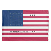 Patriotic Bikini Atoll Flag Kussensloop (Achterkant)