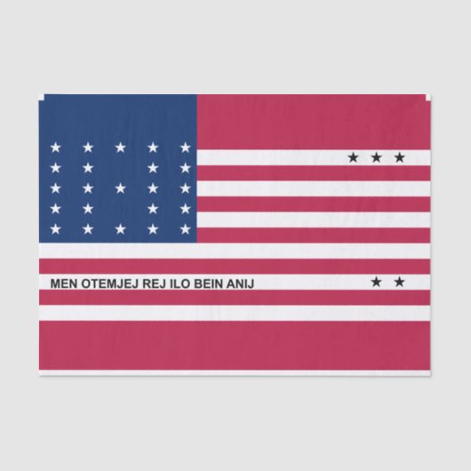 Patriotic Bikini Atoll Flag Tissuepapier (Voorkant)