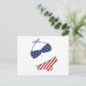Patriotic Bikini Briefkaart (Staand voorkant)