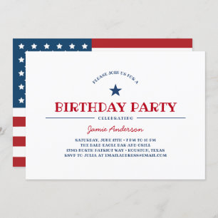 Patriotic Birthday Party Kaart