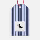 Patriotic Black Lab USA Preppy Pet Dog Fun Cadeaulabel (Voorkant)